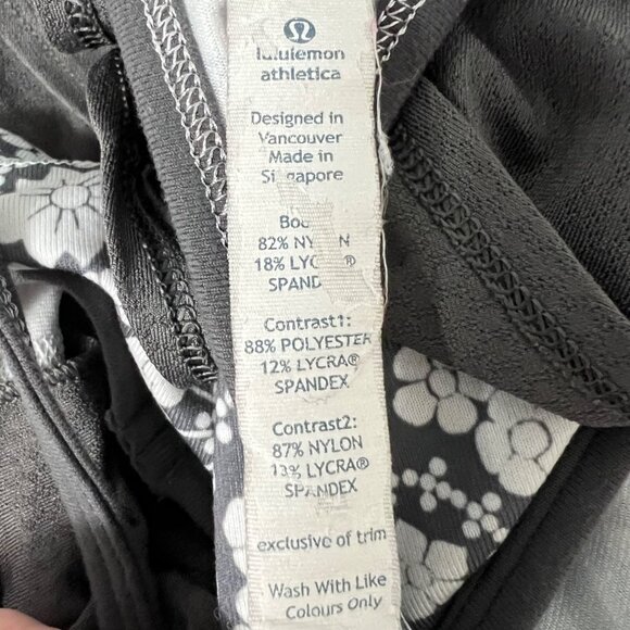 Lululemon Womens No Limits Tank Top Gray Soot Light Twiggy Printed Nimbus size 8 - Picture 13 of 16